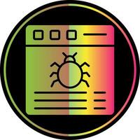 Bug Glyph Due Color Icon Design vector