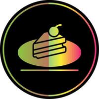 Piece Of Cake Glyph Due Color Icon Design vector