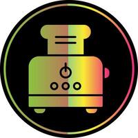 Toaster Glyph Due Color Icon Design vector