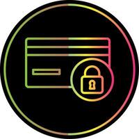 Secure Payment Line Gradient Due Color Icon Design vector