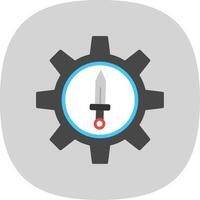 Attack Flat Curve Icon Design vector
