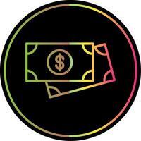 Payment Line Gradient Due Color Icon Design vector