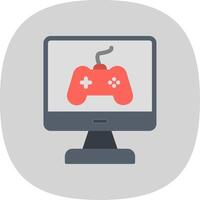 Game Flat Curve Icon Design vector