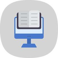 OnLine Circle Multi Circle Learning Flat Curve Icon Design vector