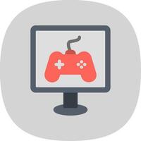 Gaming Flat Curve Icon Design vector