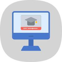 Educational Flat Curve Icon Design vector