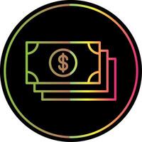 Money Line Gradient Due Color Icon Design vector