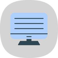 Computer Flat Curve Icon Design vector