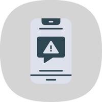 Alert Flat Curve Icon Design vector