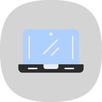 Laptop Flat Curve Icon Design vector