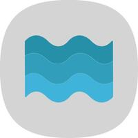 Waves Flat Curve Icon Design vector