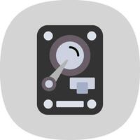 Hard Disk Drive Flat Curve Icon Design vector