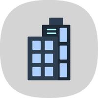 Building Flat Curve Icon Design vector