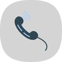 Phone Flat Curve Icon Design vector