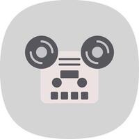 Tape Flat Curve Icon Design vector