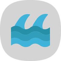 Wave Flat Curve Icon Design vector