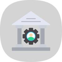 Saw Machine Flat Curve Icon Design vector