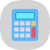 Calculator Flat Curve Icon Design vector