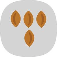 Seed Flat Curve Icon Design vector