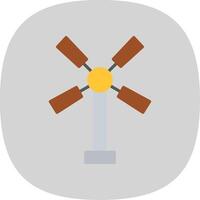 Windmill Flat Curve Icon Design vector