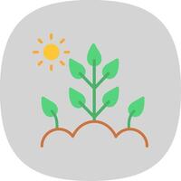 Farming Flat Curve Icon Design vector