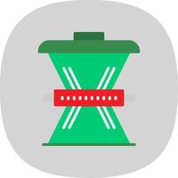 Waste Reduction Flat Curve Icon Design vector