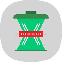 Waste Reduction Flat Curve Icon Design vector