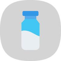 Milk Jar Flat Curve Icon Design vector