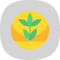 Farm Growth Flat Curve Icon Design vector