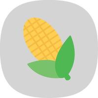 maíz plano curva icono diseño vector