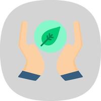 Go Green Flat Curve Icon Design vector