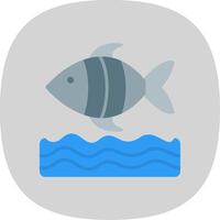 Sea Life Flat Curve Icon Design vector