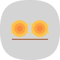 Hay Bale Flat Curve Icon Design vector