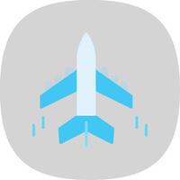 Plane Flat Curve Icon Design vector