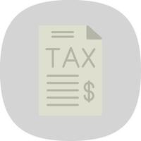 Tax Flat Curve Icon Design vector