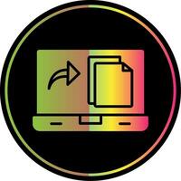File Glyph Due Color Icon Design vector