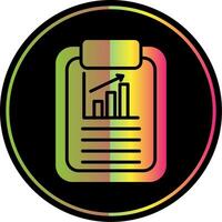 Analytics Glyph Due Color Icon Design vector