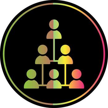 jerárquico estructura glifo debido color icono diseño vector