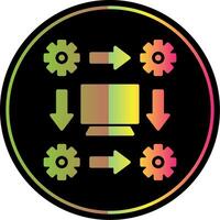 Workflow Glyph Due Color Icon Design vector