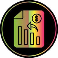 Analytics Glyph Due Color Icon Design vector