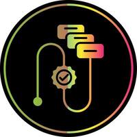 Workflow Glyph Due Color Icon Design vector