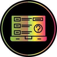 Question Glyph Due Color Icon Design vector