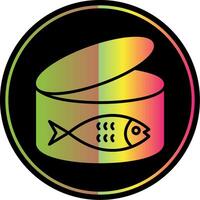 Tuna Glyph Due Color Icon Design vector