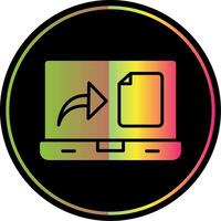 File Glyph Due Color Icon Design vector
