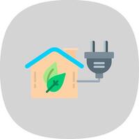 Energy Efficiency Flat Curve Icon Design vector