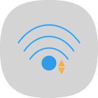 Wifi plano curva icono diseño vector