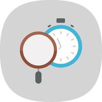 Time Tracking Flat Curve Icon Design vector