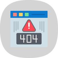 Error Flat Curve Icon Design vector