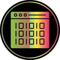 Binary Glyph Due Color Icon Design vector