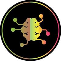 Artificial Intelligence Glyph Due Color Icon Design vector